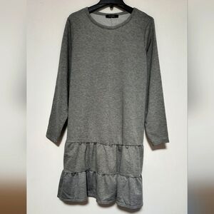 New Gray Ruffle Dress / Size 2X